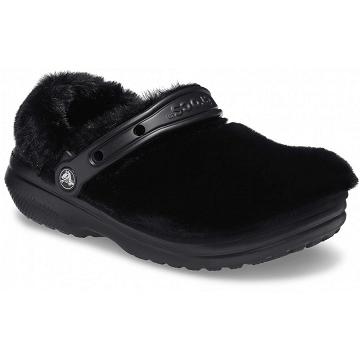 Zuecos Crocs Classic Fur Sure Hombre Negros | Mexico 0774ZUTG